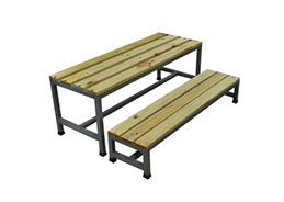 Bancas simples metal madera